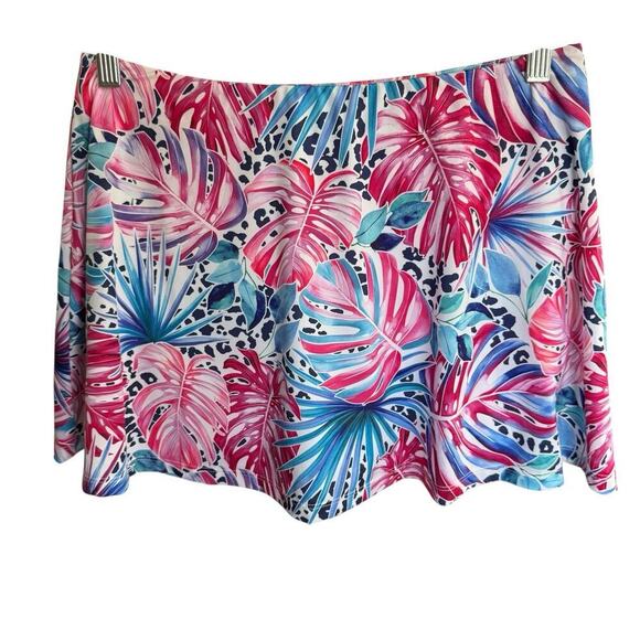Tail Activewear Golf Tennis Tropical Flared Pull On Skirt Skort M Athleisure - Picture 2 of 8